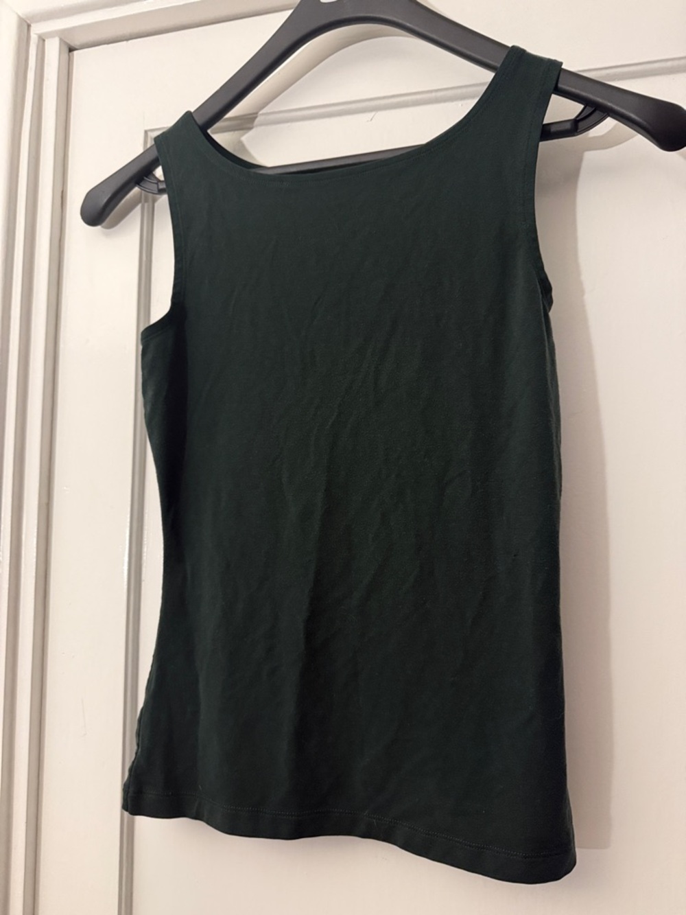 Alder Dark Green Tank Top - Women's Large - Soft Crop Sleeveless Shirt